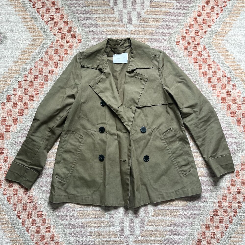 Everlane Olive Green Swing Trench Coat- S